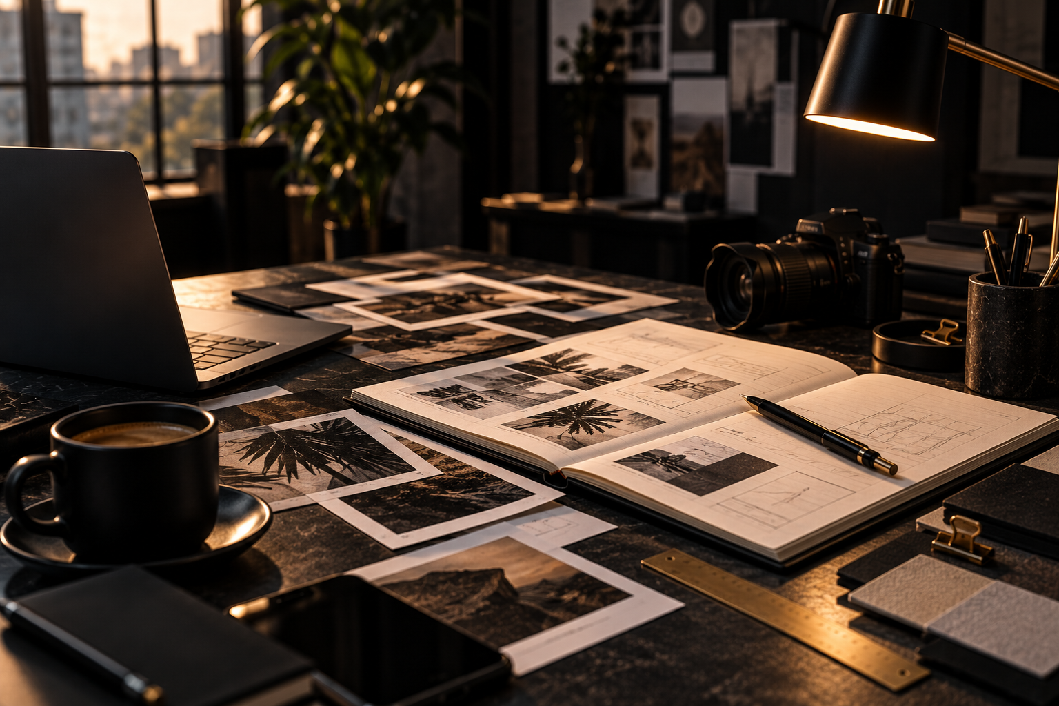 Tactile studio project workspace and creative briefing assets